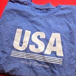Rowdy Gentleman T-shirt. Blue. Large